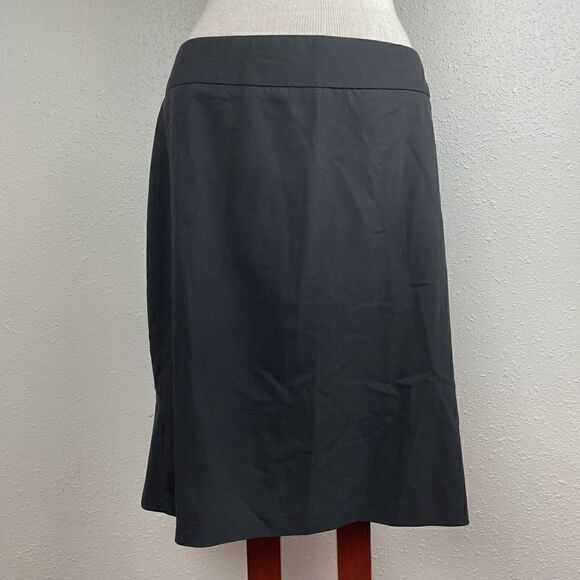 Larry Levine Black Stretch Midi Skirt Size 10 EUC - Picture 1 of 5